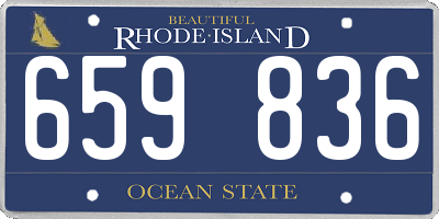 RI license plate 659836