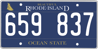 RI license plate 659837