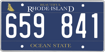 RI license plate 659841