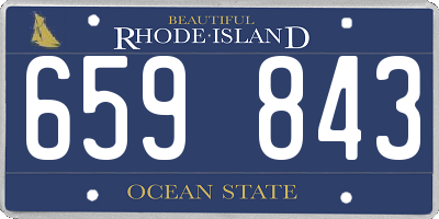 RI license plate 659843