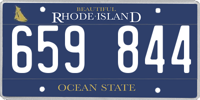 RI license plate 659844