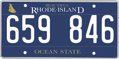 RI license plate 659846