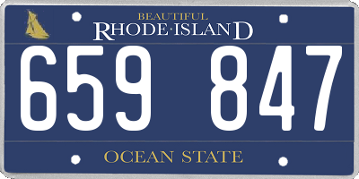 RI license plate 659847