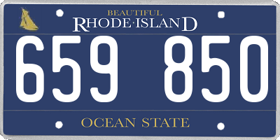 RI license plate 659850