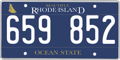 RI license plate 659852