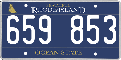 RI license plate 659853