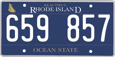 RI license plate 659857