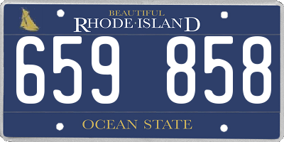 RI license plate 659858