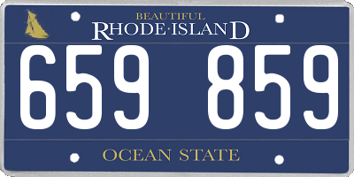 RI license plate 659859