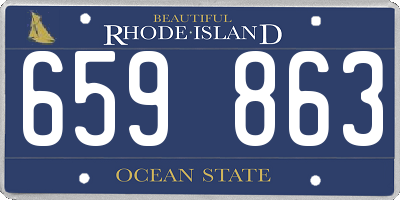 RI license plate 659863