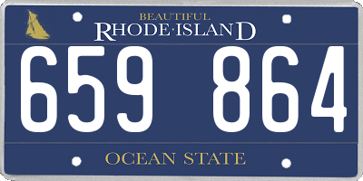 RI license plate 659864