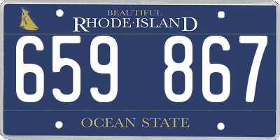 RI license plate 659867