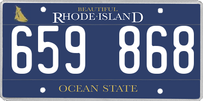 RI license plate 659868