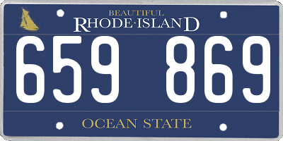 RI license plate 659869