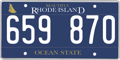 RI license plate 659870