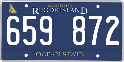 RI license plate 659872
