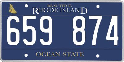RI license plate 659874