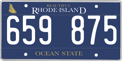 RI license plate 659875