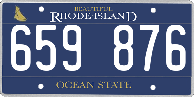 RI license plate 659876