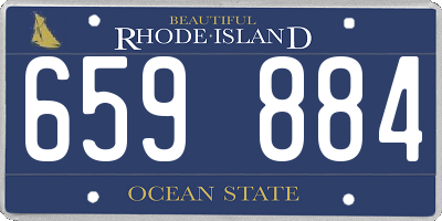 RI license plate 659884