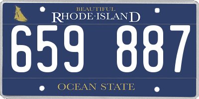 RI license plate 659887