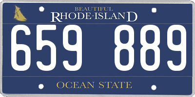 RI license plate 659889
