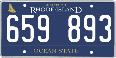 RI license plate 659893