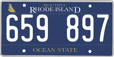 RI license plate 659897