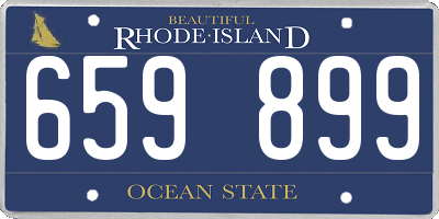 RI license plate 659899
