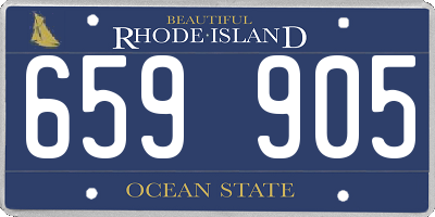 RI license plate 659905