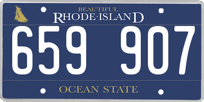 RI license plate 659907