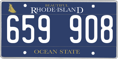 RI license plate 659908