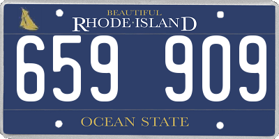 RI license plate 659909