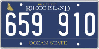 RI license plate 659910
