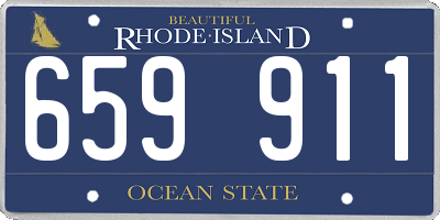 RI license plate 659911