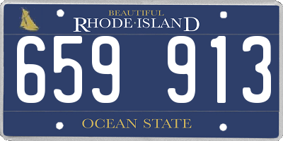 RI license plate 659913