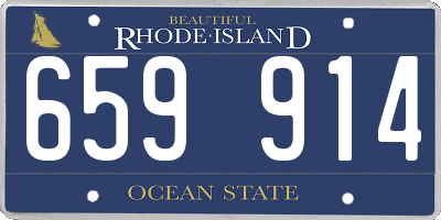 RI license plate 659914