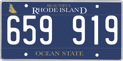 RI license plate 659919