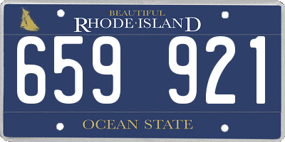 RI license plate 659921