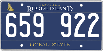RI license plate 659922