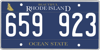 RI license plate 659923