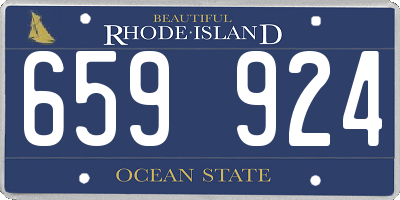 RI license plate 659924