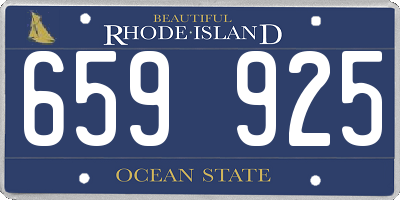 RI license plate 659925