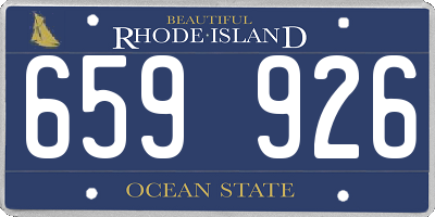 RI license plate 659926