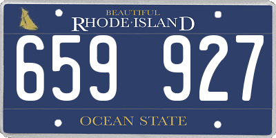 RI license plate 659927