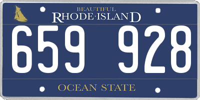 RI license plate 659928