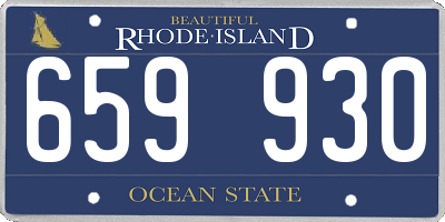RI license plate 659930