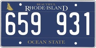 RI license plate 659931