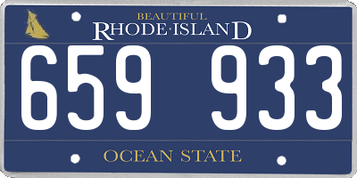 RI license plate 659933