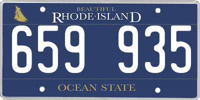 RI license plate 659935